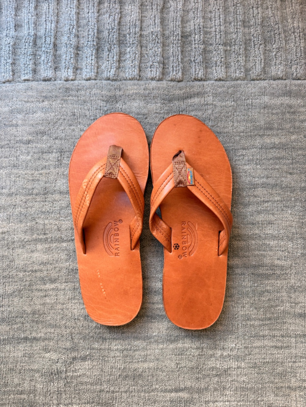 Rainbow Sandals Men’s Leather Flip Flops Size XL (11-12) Single Layer Arch